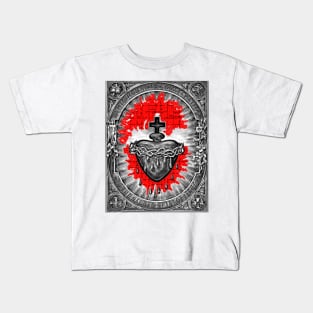 In us the SACRED HEART that endures affliction Kids T-Shirt